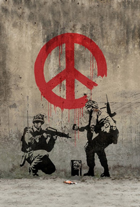 Image result for soldier peace sign paintings